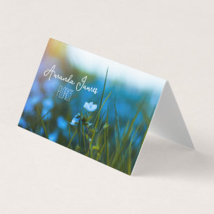 macro flowers in field, for florist, Business Card