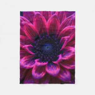 Macro Fuchsia Nebula Fleece Blanket