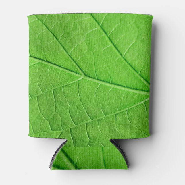 Macro Green Leaf: Ecology Plant Can Cooler (Front)