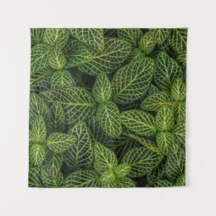 Macro photo of green-leafed plants tapestry