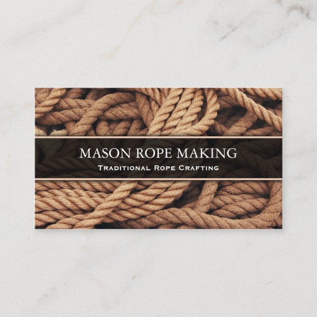 Macro Photo of Rope - Rope Craft - Business Card (Front)