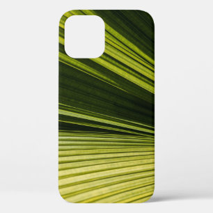 Macro photography of green leaf iPhone 12 case