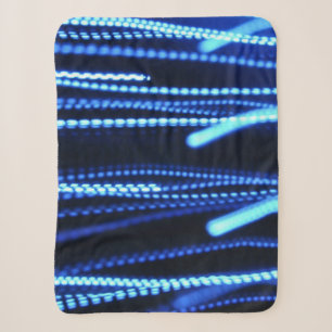 Macro photography of lights sherpa blanket