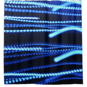 Macro photography of lights shower curtain