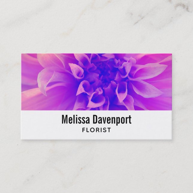 Macro Pink Flower Business Card (Front)