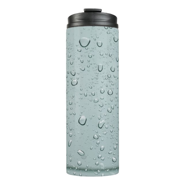 Macro shot of water drops thermal tumbler (Front)