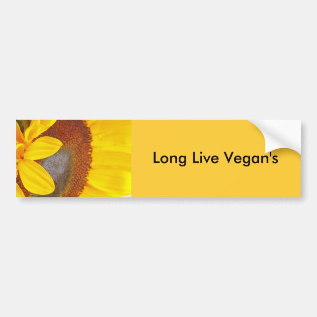 Macro Sunflower Bumper Sticker (Front)