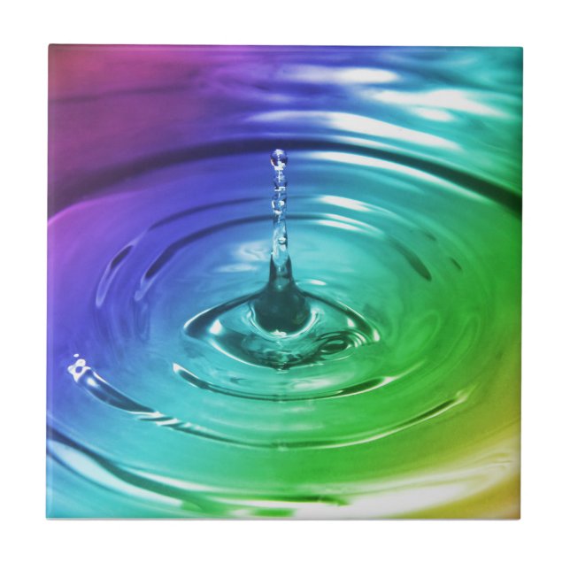 Macro water drop ceramic tile (Front)