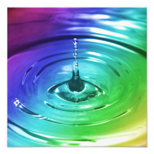 Macro water drop photo print