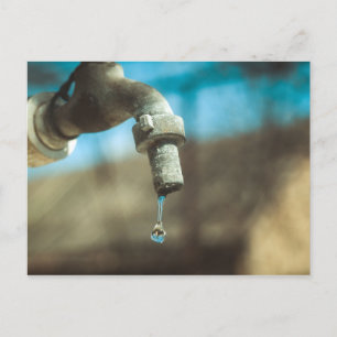 Macro water drop postcard