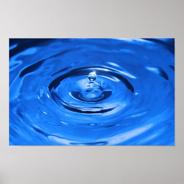Macro water drop poster (Front)