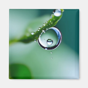 Macro water drops magnet