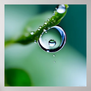 Macro water drops poster