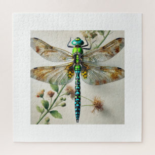 Macromia dragonfly 300824IREF215 - Watercolor Jigsaw Puzzle