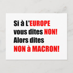 MACRON = Mondialisation - Postcard