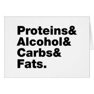 Macronutrients Proteins & Alcohol & Carbs & Fats.