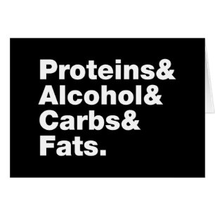 Macronutrients Proteins & Alcohol & Carbs & Fats.