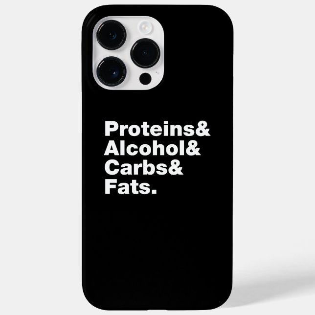 Macronutrients. Proteins & Alcohol & Carbs & Fats. Case-Mate iPhone Case (Back)