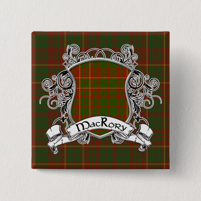 MacRory Tartan Shield 15 Cm Square Badge (Front)