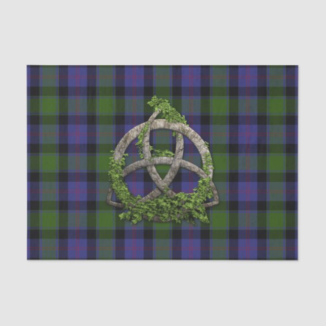 MacTaggart Tartan And Celtic Trinity Knot Tissue Paper (Front)