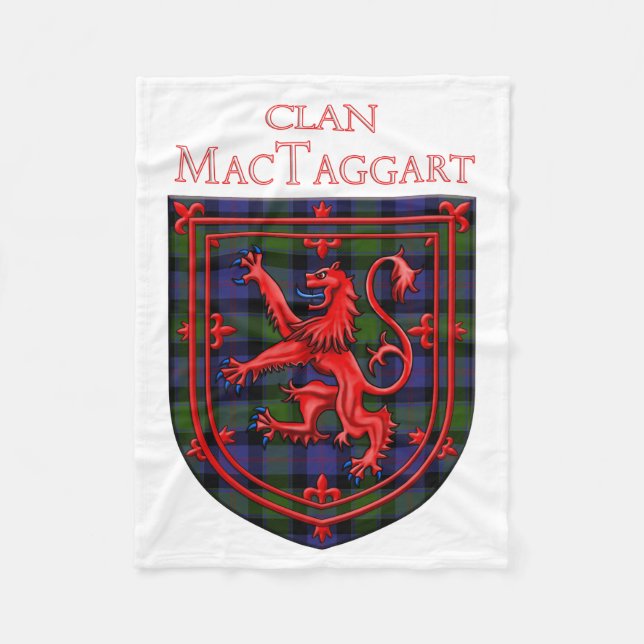 MacTaggart Tartan Scottish Plaid Lion Rampant Fleece Blanket (Front)