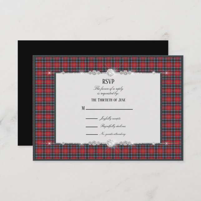 MacTavish Modern Scottish Tartan RSVP (Front/Back)