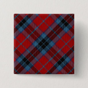 MacTavish Tartan Red and Blue Plaid 15 Cm Square Badge