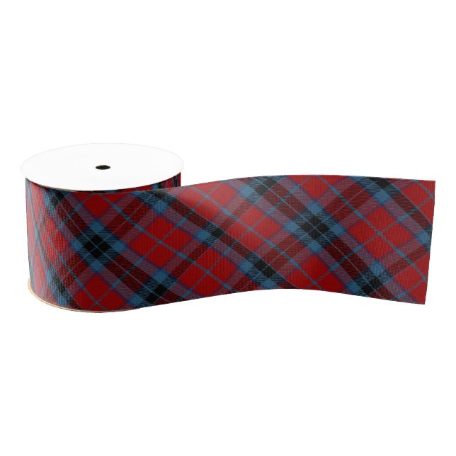 MacTavish Tartan Red and Blue Plaid Grosgrain Ribbon (Spool)
