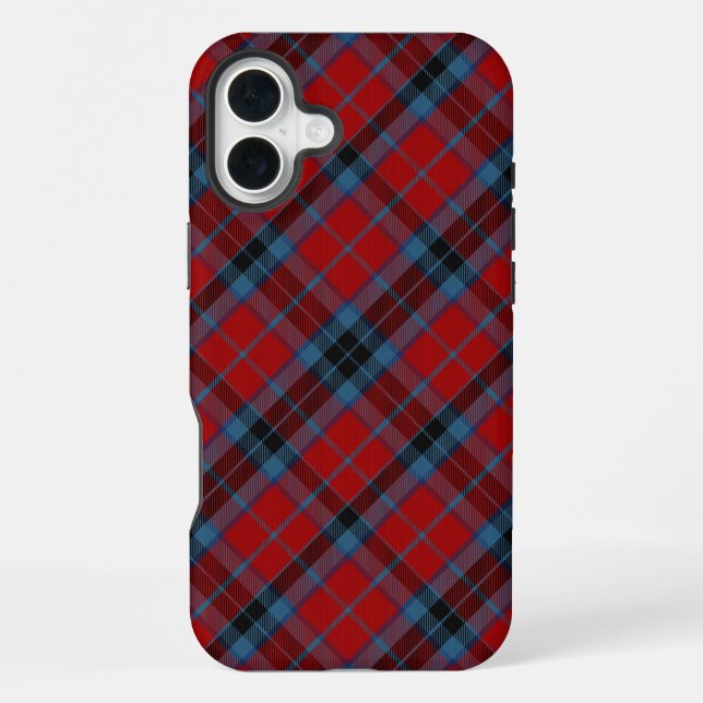 MacTavish Tartan Red and Blue Plaid iPhone Case (Back)