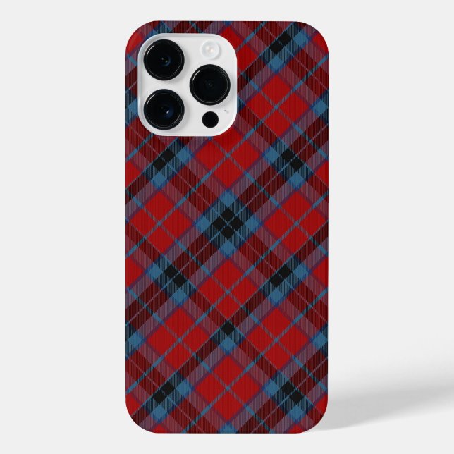 MacTavish Tartan Red and Blue Plaid iPhone Case (Back)