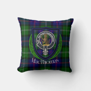 MacThomas Scottish Clan Tartan & Crest Cushion