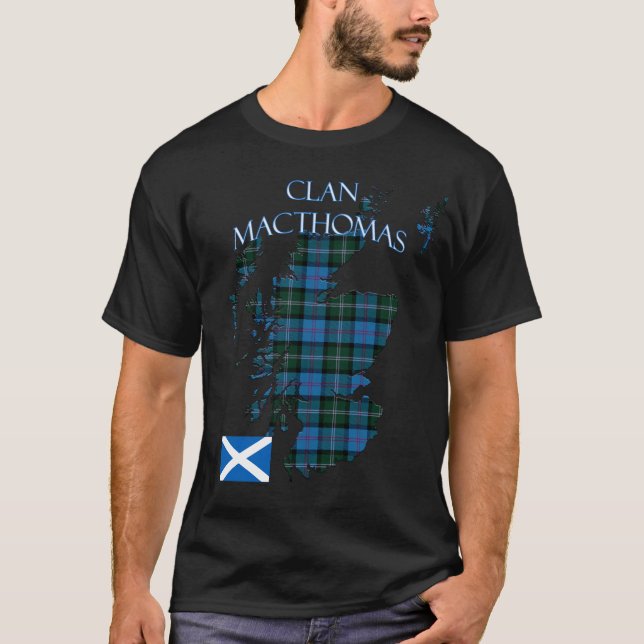 MacThomas Scottish Clan Tartan Scotland T-Shirt (Front)