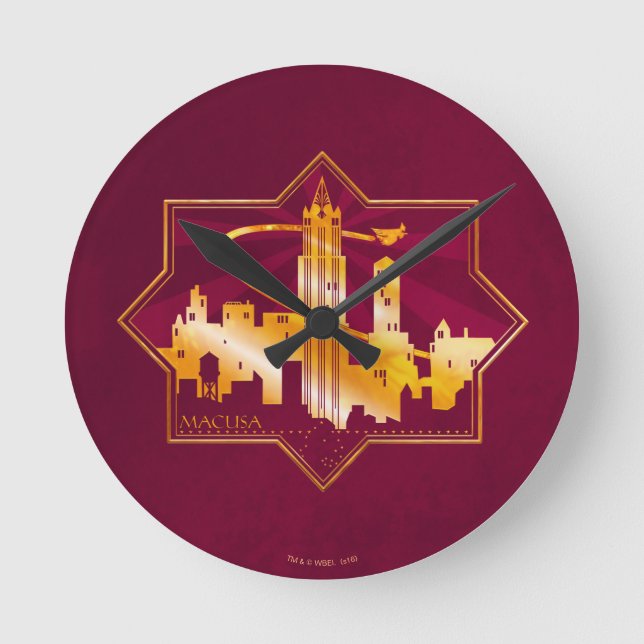 MACUSA™ Graphic Badge Round Clock (Front)