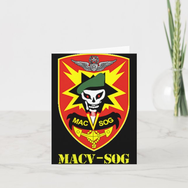 Macv-sog Army Unit Small Patch Full Colour Vietnam Card (Front)