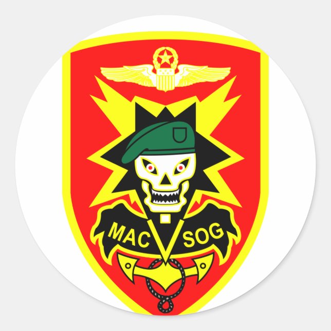 MACVSOG CLASSIC ROUND STICKER (Front)