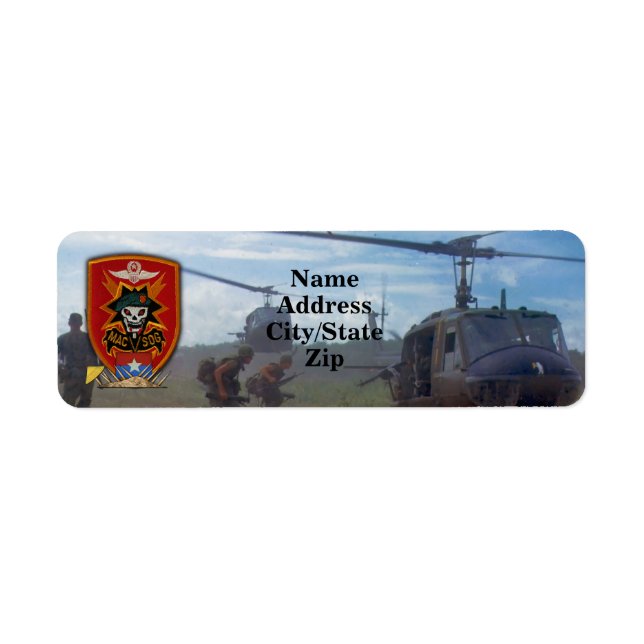 MACVSOG SOG Vietnam Nam war patch Return Address Label (Front)