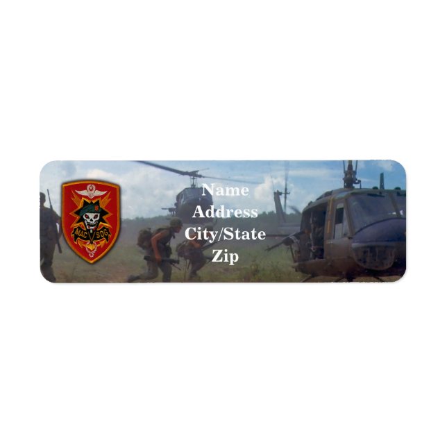 macvsog sog Vietnam war address  Return Address Label (Front)