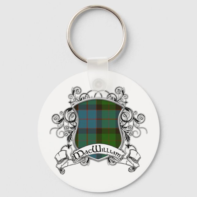 MacWilliam Tartan Shield Key Ring (Front)