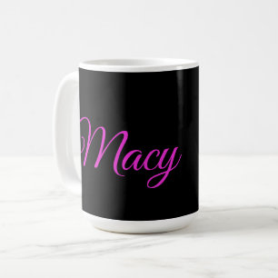Macy, Name, With Guinea Pigs And Pansies,  Coffee Mug