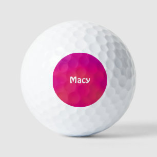 MACY  ~Shades of Pink patterned Golf Ball - unique