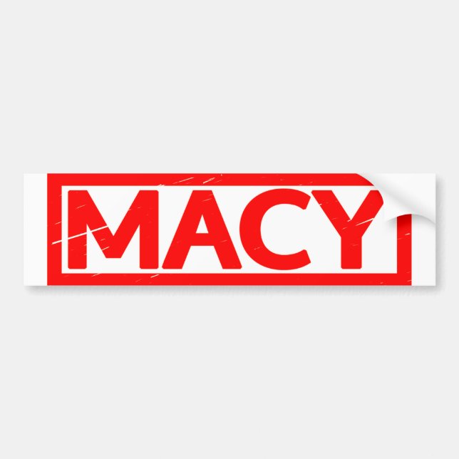 Macy Stamp Bumper Sticker (Front)