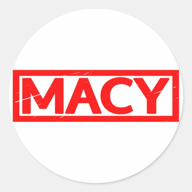 Macy Stamp Classic Round Sticker (Front)