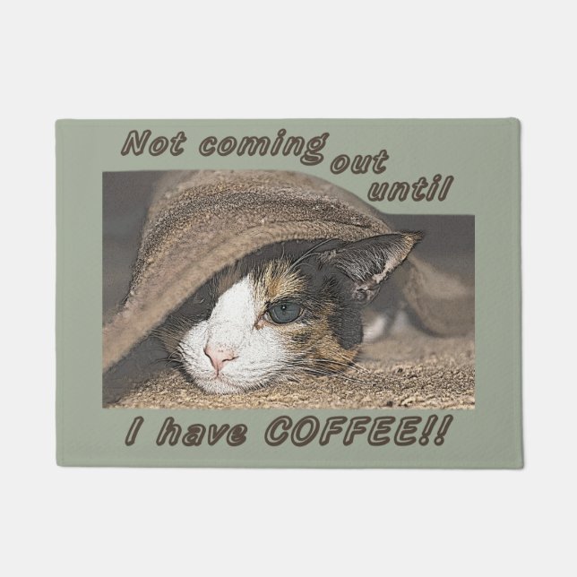 Macy Wants Coffee Too Doormat (Front)