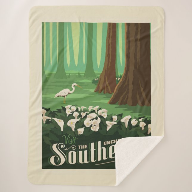 Macy's Flower Show | Southeast Sherpa Blanket (Front)