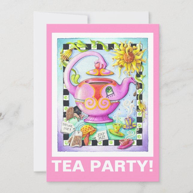 MAD ABOUT TEA PARTY INVITATION (Front)