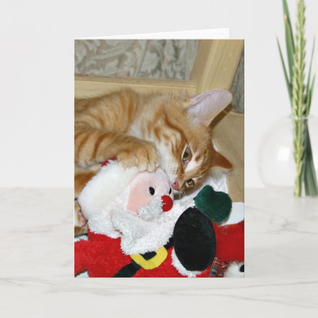 Mad at Santa Holiday Card (Front)