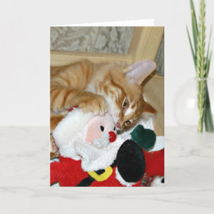 Mad at Santa Holiday Card