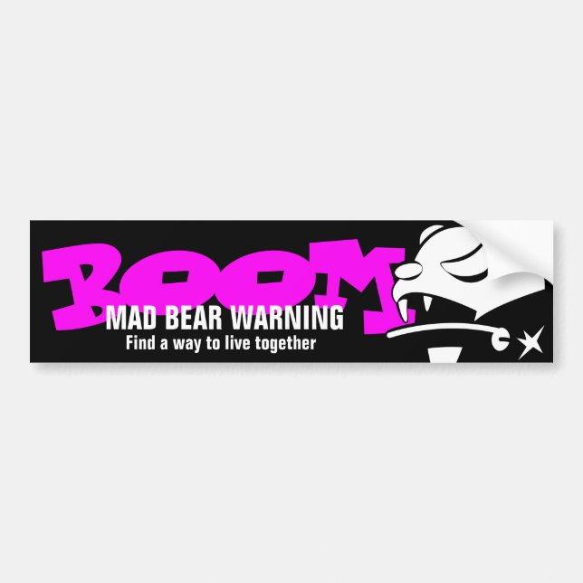 Mad Bear Bumper Sticker (Front)