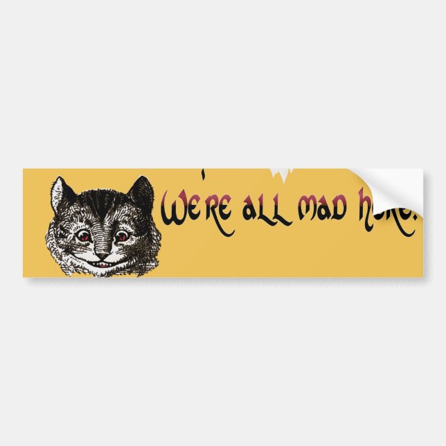 Mad Cat Bumper Sticker (Front)
