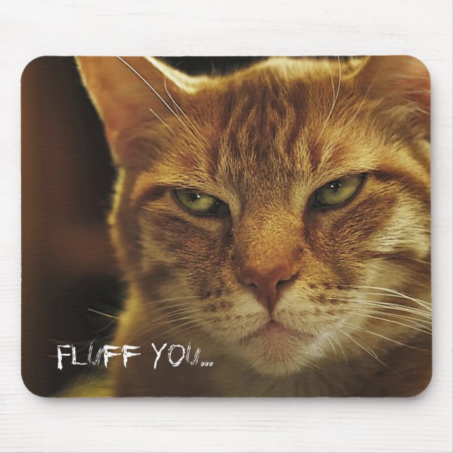 Mad Cat Fluff You Mouse Pad (Front)